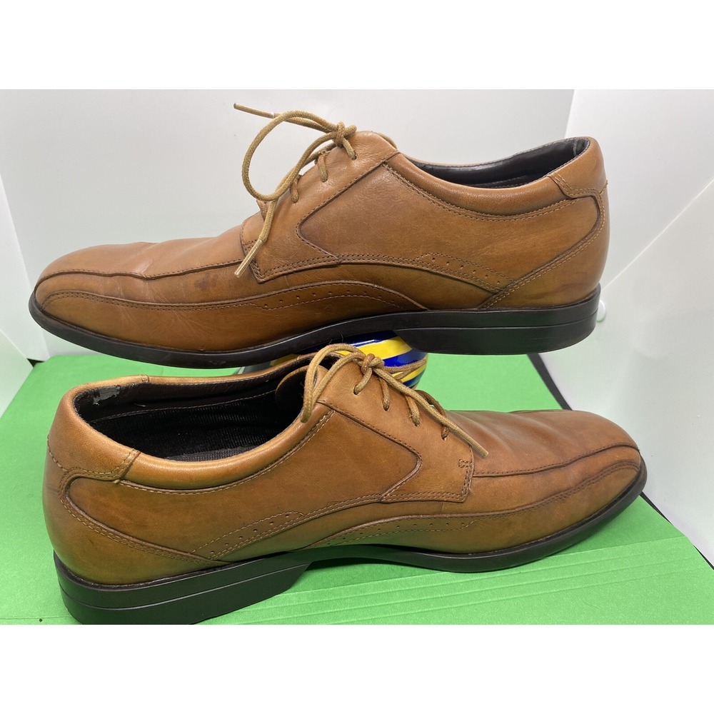 Rockport Adiprene by Adidas Mens 10 Brown Leather Lace Up Dress Shoes Oxford
